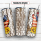 Chicken and rooster 20 oz skinny tumbler sublimation design