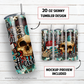 Dead inside but caffeinated 20 oz skinny tumbler sublimation design