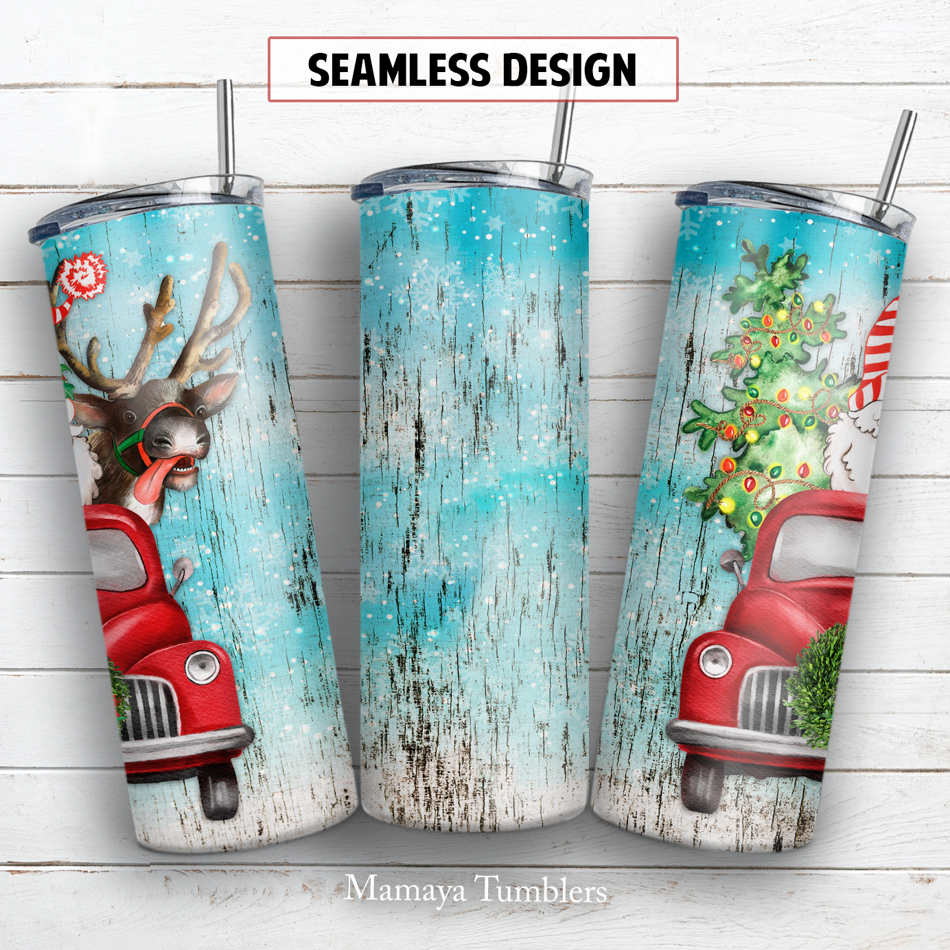 Christmas gnome 20 oz skinny tumbler sublimation design