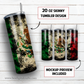 Mexican flag 20 oz skinny tumbler sublimation design