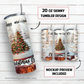 Rocking around the Christmas tree 20 oz skinny tumbler sublimation design