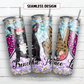 Peace love frenchie 20 oz skinny tumbler sublimation design