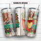 Hot cocoa and Christmas movies 20 oz skinny tumbler sublimation design