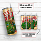 Feliz Navidad 20 and 30 oz skinny tumbler sublimation design