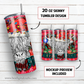 Merry and bright 20 oz skinny tumbler sublimation design