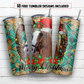 Merry Christmas horse 20 oz skinny tumbler sublimation design