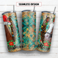 Merry Christmas horse 20 oz skinny tumbler sublimation design