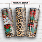 Love Santa 20 oz skinny tumbler sublimation design