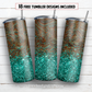 Tooled leather 20 oz skinny tumbler sublimation design