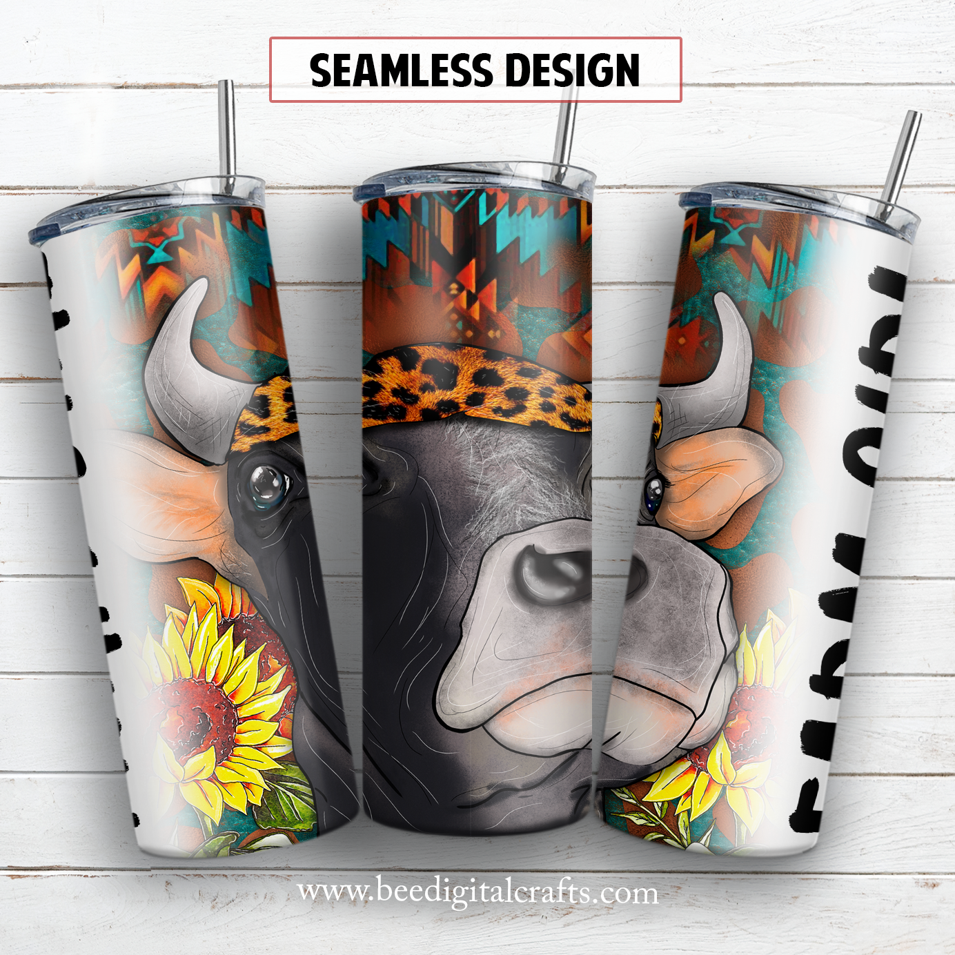 Farm girl 20 oz skinny tumbler sublimation design