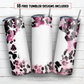 Cowhide pink glitter 20 oz skinny tumbler sublimation design