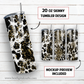 Leopard cowhide 20 oz skinny tumbler sublimation design