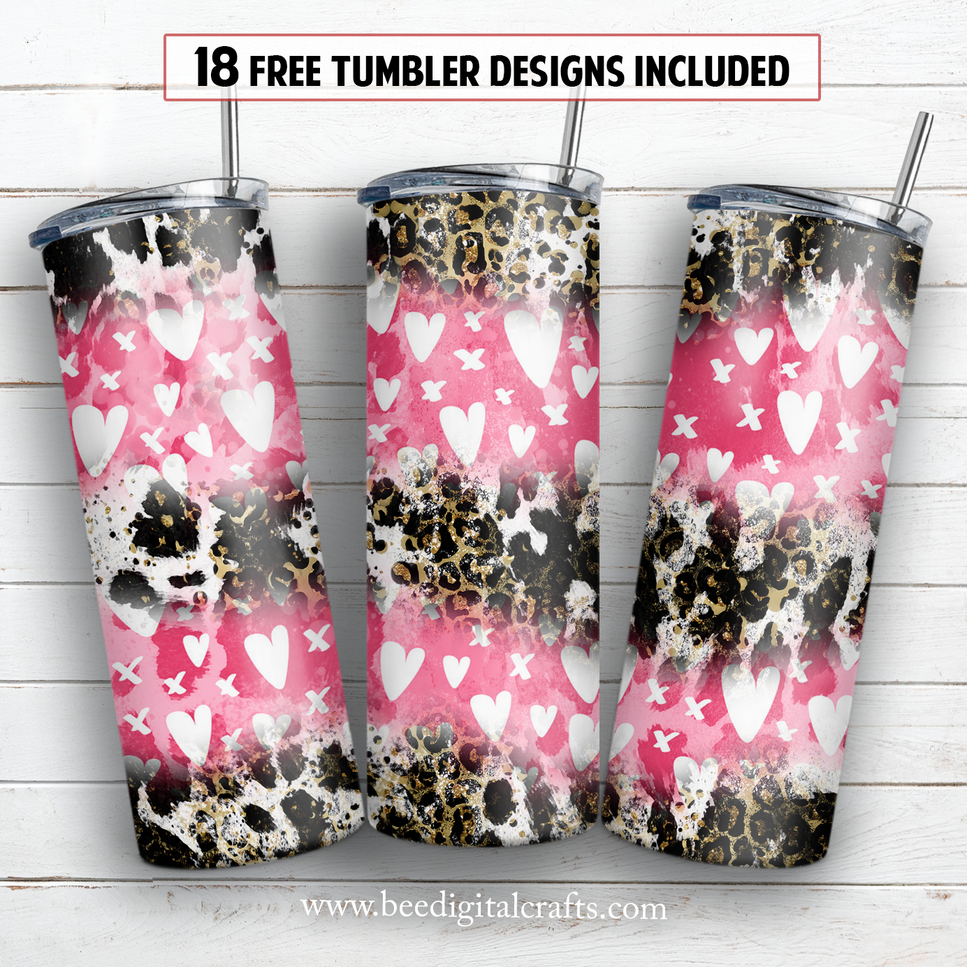 Western Valentine day 20 oz skinny tumbler sublimation design