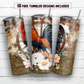 Rooster flower 20 oz skinny tumbler sublimation design