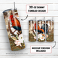 Rooster flower 20 oz skinny tumbler sublimation design