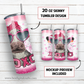 Valentine cow 20 oz skinny tumbler sublimation design