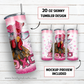 Valentine chicken 20 oz skinny tumbler sublimation design