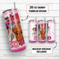 Valentine horse 20 oz skinny tumbler sublimation design