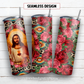 Jesus Christ 20 oz skinny tumbler sublimation design