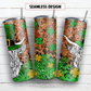 Saint Patrick day 20 oz skinny tumbler sublimation design