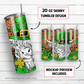 Saint Patrick day 20 oz skinny tumbler sublimation design