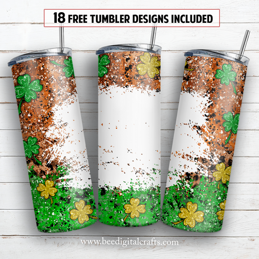 St. Patrick name 20 oz skinny tumbler sublimation design