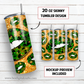 Shamrock lips 20 oz skinny tumbler sublimation design