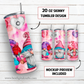 Valentine gnome 20 oz skinny tumbler sublimation design