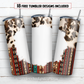 Cowhide aztec 20 oz skinny tumbler sublimation design