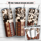 Cowhide aztec 20 oz skinny tumbler sublimation design