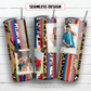 Serape picture frame 20 oz skinny tumbler sublimation design