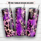 Cowhide purple glitter 20 oz skinny tumbler sublimation design