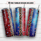 USA flag leopard 20 oz skinny tumbler sublimation design