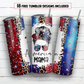 American mama 20 oz skinny tumbler sublimation design