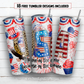 Home of the free because of the brave 20 oz skinny tumbler sublimation design