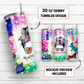 Cat mom life 20 oz skinny tumbler sublimation design