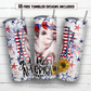 God bless America 20 oz skinny tumbler sublimation design