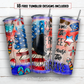 America 20 oz skinny tumbler sublimation design