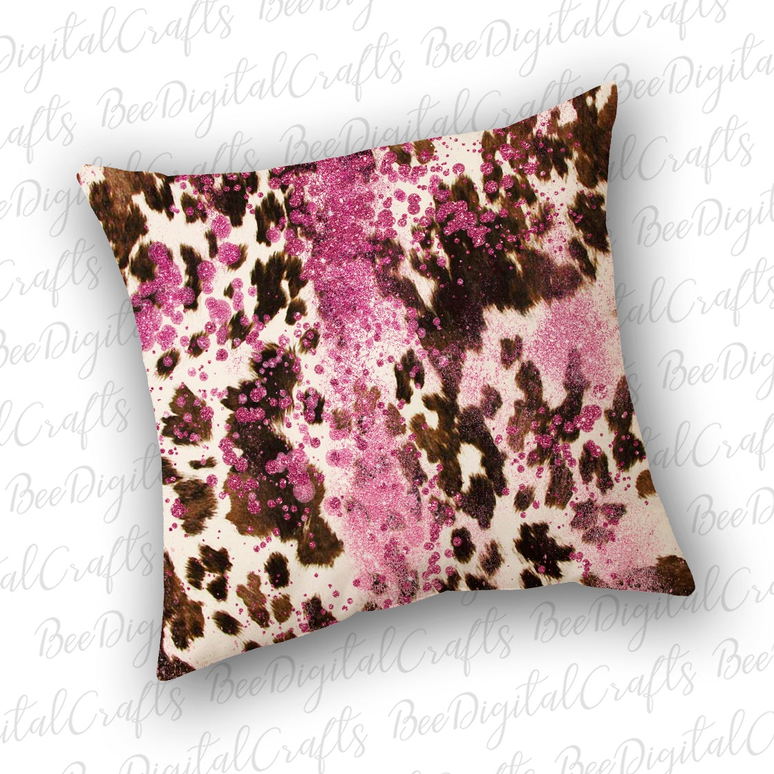 Pink cowhide background sublimation design