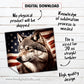 American flag wolf 20 oz skinny tumbler sublimation design