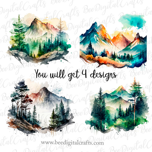 Mountain BUNDLE sublimation design